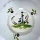 Old Grenoble earthenware plate, 19th century coachman decor