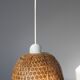 Vintage flower suspension in wicker rattan