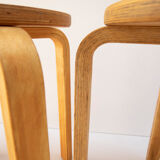 Pair of Alvar Aalto stools from the 90s