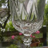 Set of 6 Arques crystal water glasses. Auteuil model.