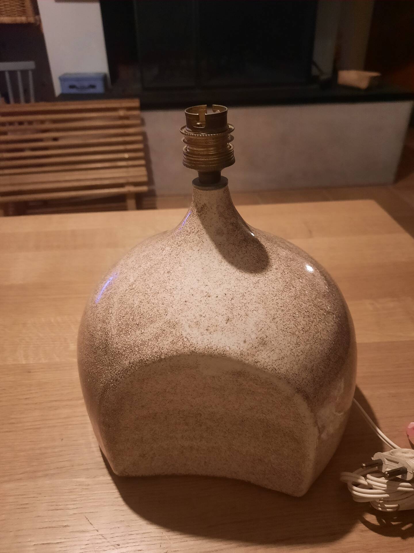 1970s ceramic lamp base
