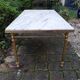 Table basse en marbre et laiton style Louis XV