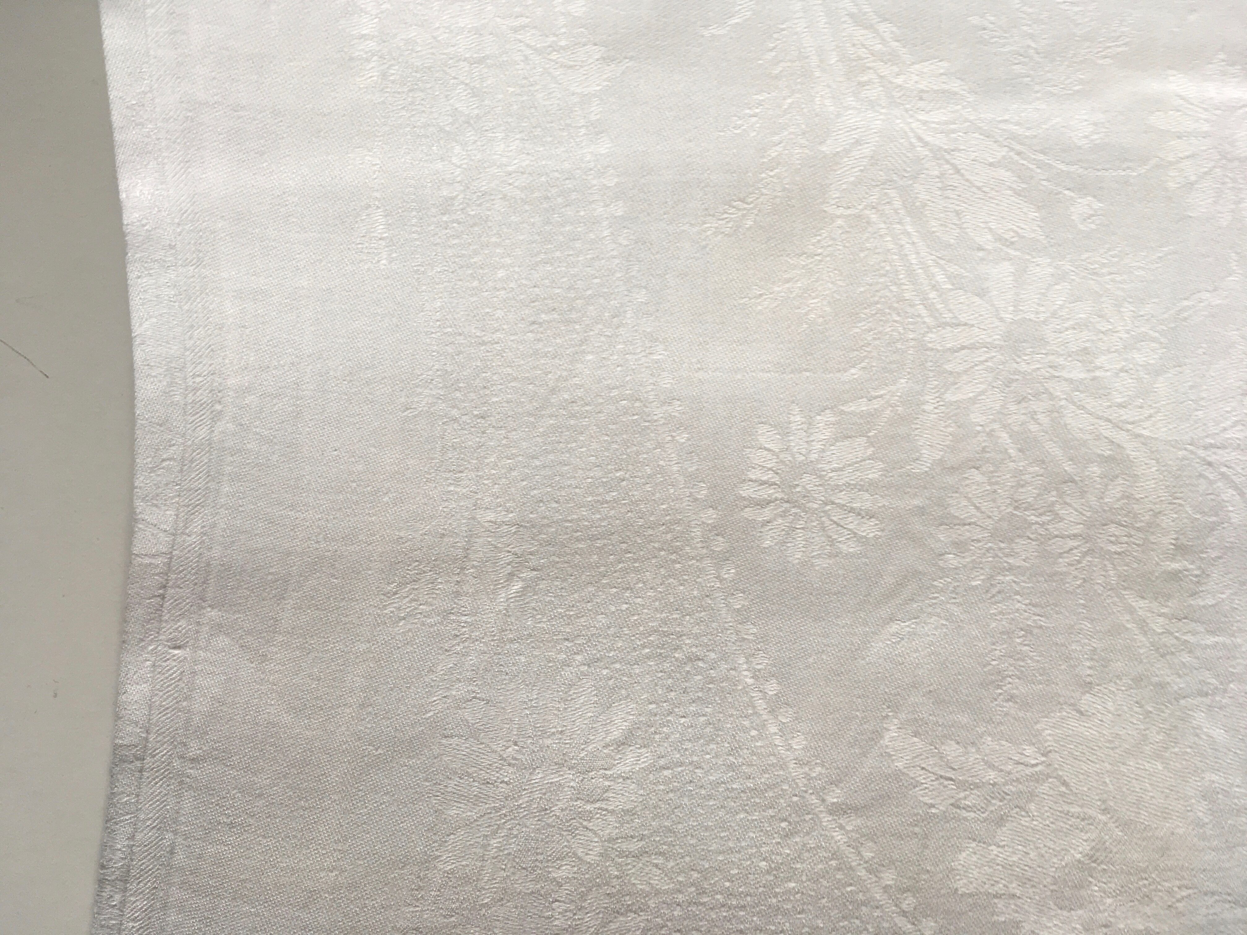 set 12 flax towels damask 1920 embroidered PC