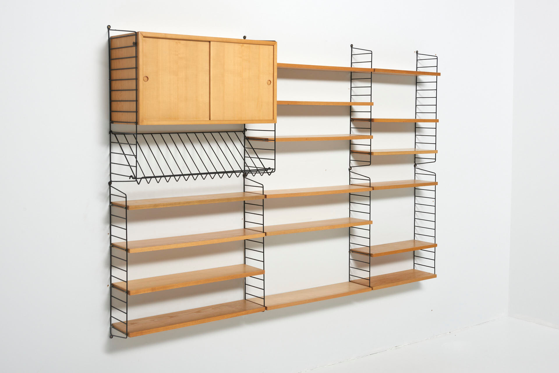 Shelving System in Ash by Nisse Strinning for String, Sweden - 1950