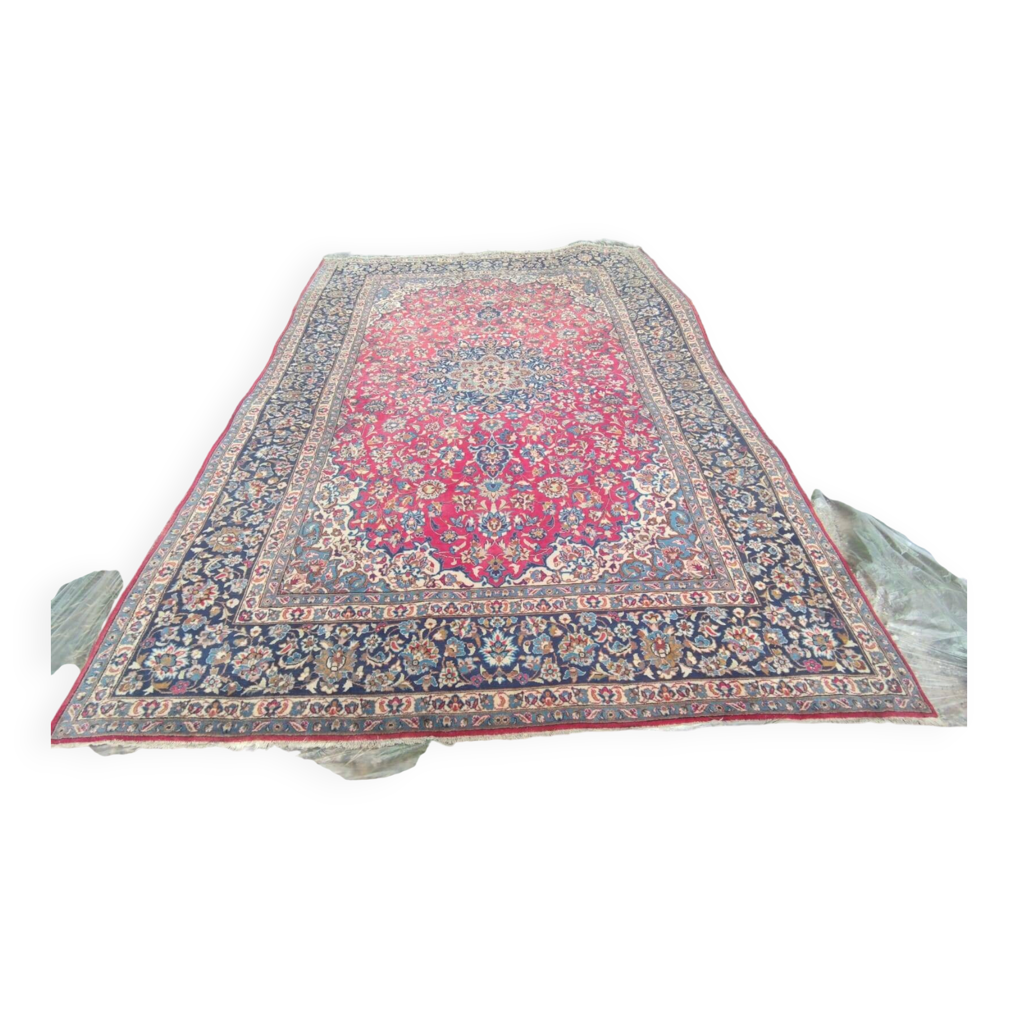Exceptional vintage Kerman Persian carpet, hand-knotted in wool - 290 x 40.
