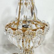 Paire de lampes de table en cristal. Espagne, années 1980.