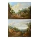 Paire de petits tableaux, Entourage de Jan Peeter Verdussen, huile sur panneau, 18ème siècle