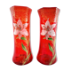 Paire de vases émaillés Legras rouge rubis