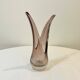 Vase vintage pour ikebana ou composition florale en cristal améthyste de VANNES ART FRANCE