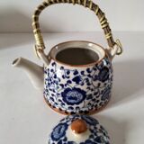 wicker handle teapot