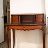Bureau a gradin tiroirs à cylindres marqueté