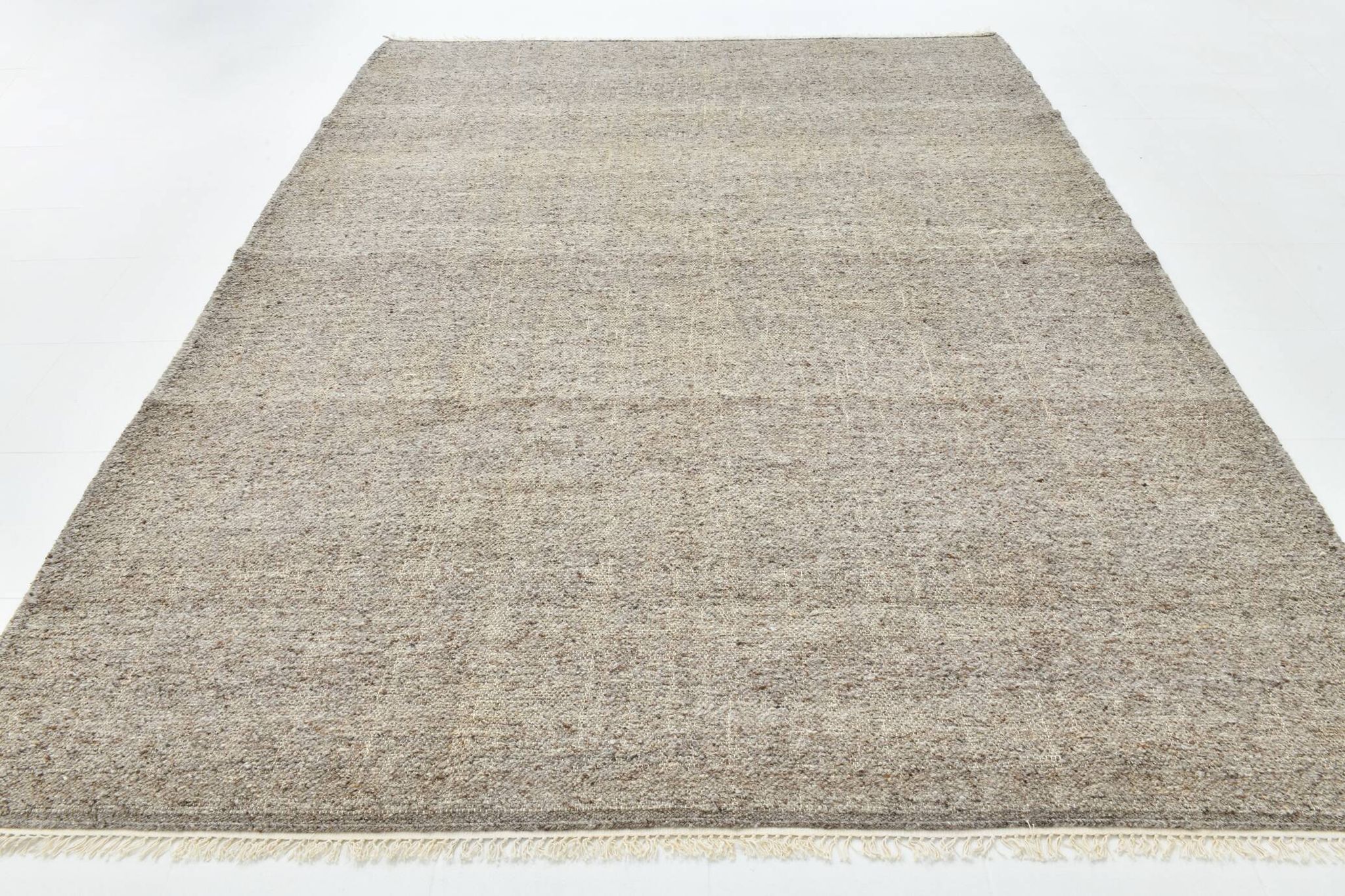 Tapis Kilim turc vintage marron uni 8x10, 255x322 cm
