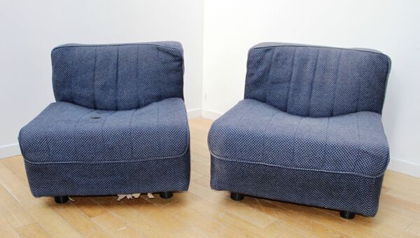5 chauffeuses vintage, Mobilier International