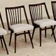 Set of 4 grey bouclette chairs by Antonin Suman
