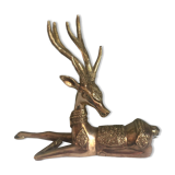 Vintage brass royal deer