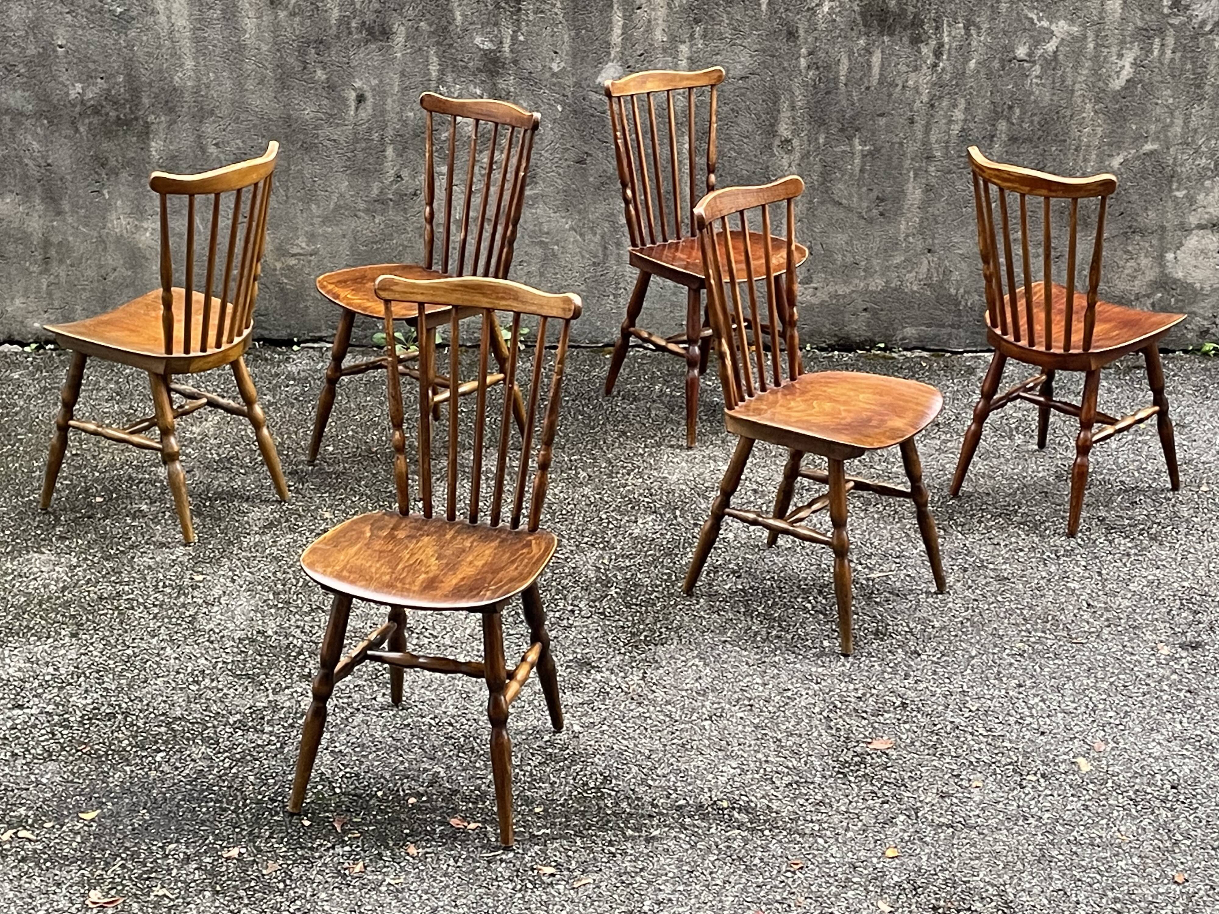 Set of 6 Baumann bistro chairs