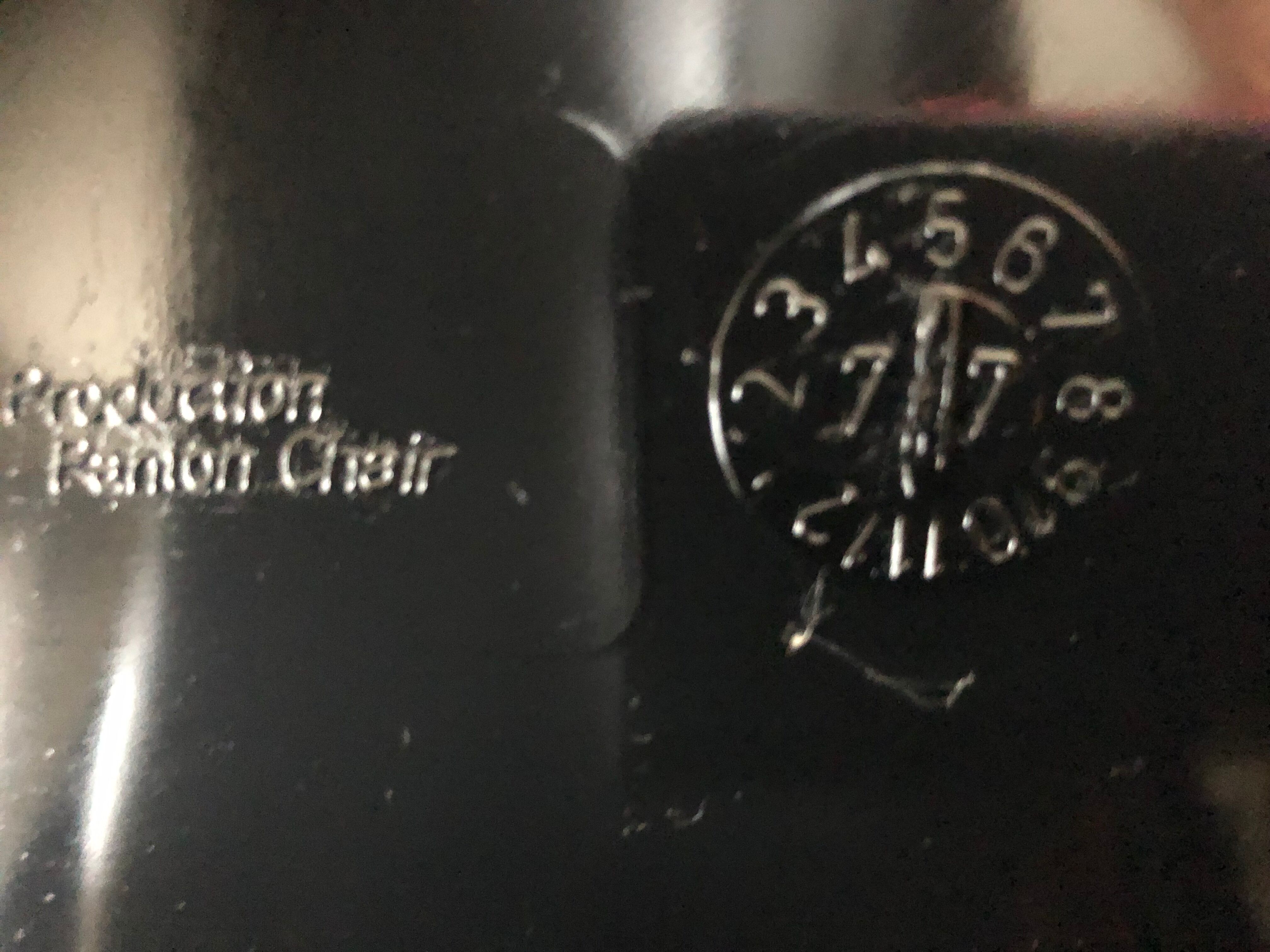 Set of 3 chairs Vintage black Verner Panton