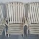 Lot 5 garden armchairs in vintage white wood