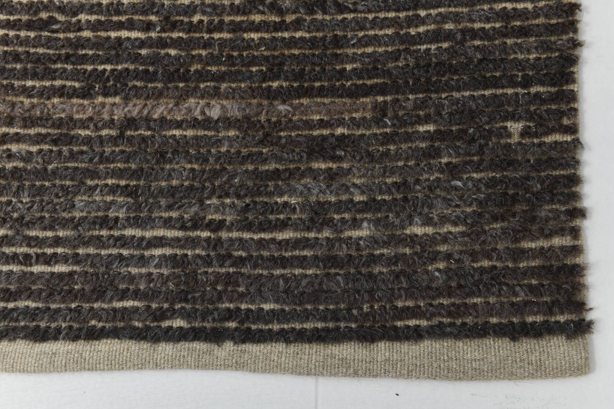 3x11 Vintage Dark Brown Super Soft Kilim Runner Rug, 94x345Cm