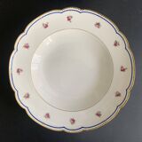 4 soup plates in Paris porcelain, "A la Reine" model, 1890, Damo