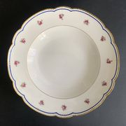 4 soup plates in Paris porcelain, "A la Reine" model, 1890, Damo
