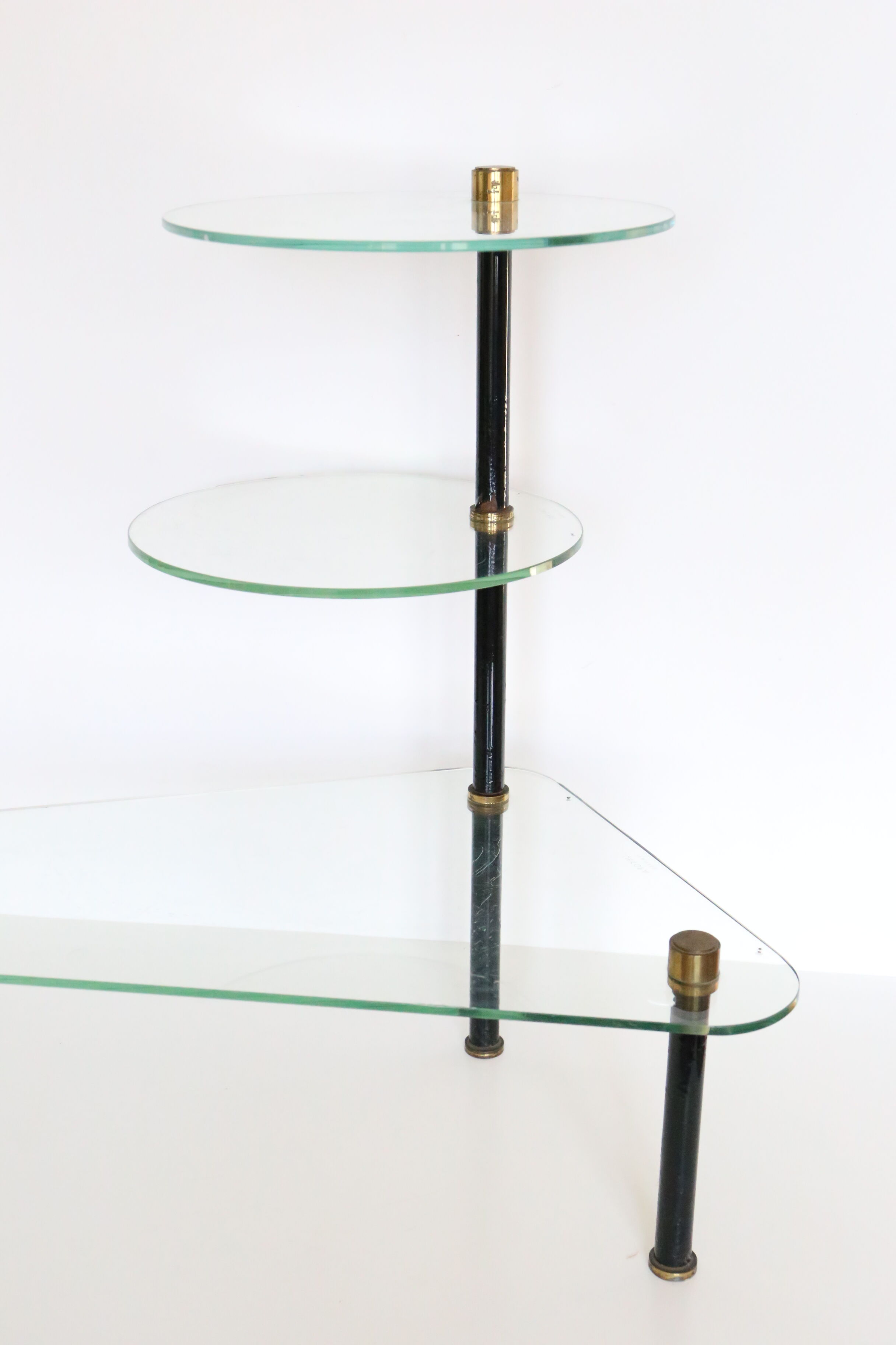 Glass coffee table, display, Dakora Nantes, 1950