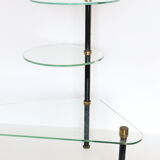 Glass coffee table, display, Dakora Nantes, 1950