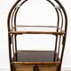Bookcase in bamboo and caning