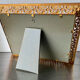 Vintage metal frame in gold colored brass 29.5 cm x 23 cm convex glass