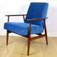 Vintage Easy Armchair 'Lis', 1970s blue - 2 pieces available