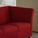 Art Deco three-seater canapé by a Danish cabinetmaker, Flemming Lassen style, 1940s.