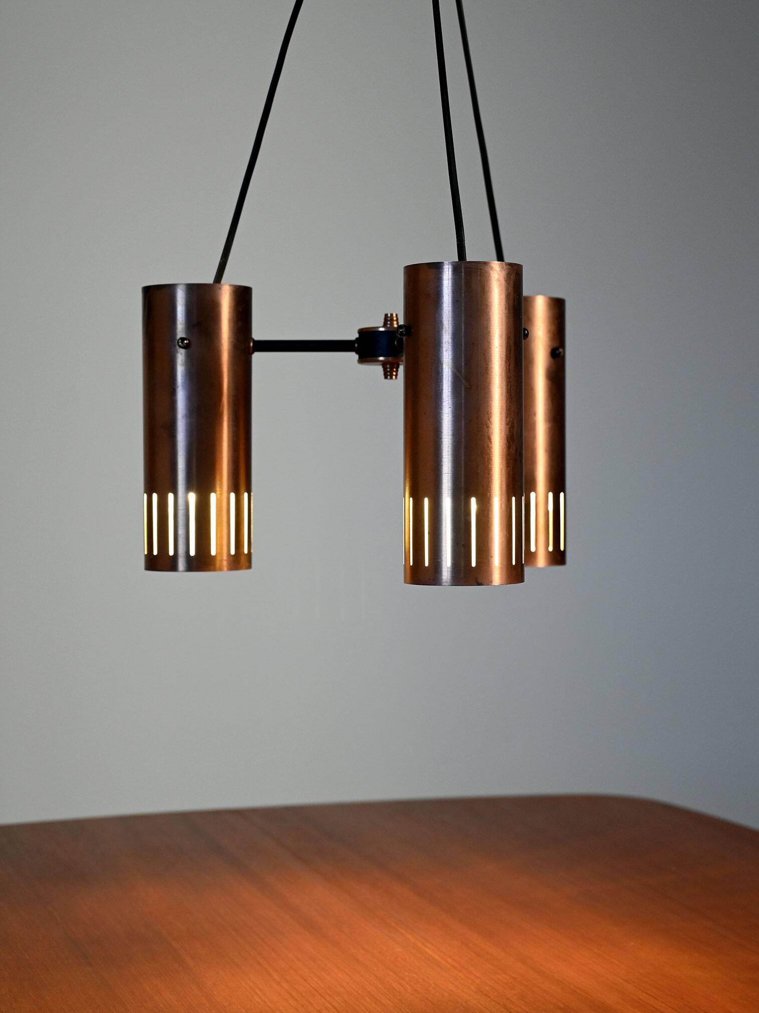 Scandinavian pendant lamp in copper