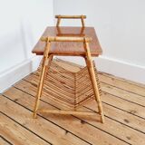 Chevet table d'appoint rotin