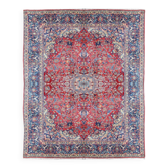 Grand tapis d'Orient Ancien Persan Iran Ispahan - Dim: 4.17 X 3.15 Mètres