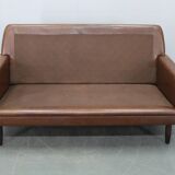 Mid-century Danish two-seat leather sofa by Svend Skipper, 1960s