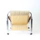 Fauteuil Lounge Par Viliam Chlebo En Chrome Et Lin, Kodreta 1979