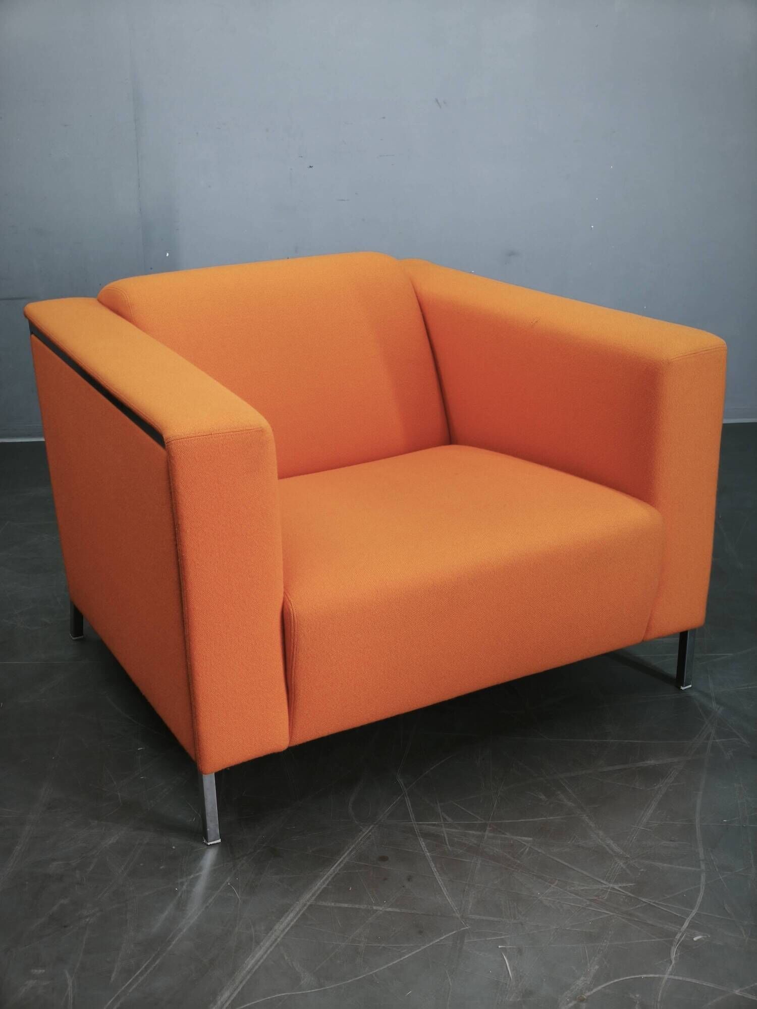 Enrico Franzolini Steel 2000 Orange Armchair for Moroso, Italy