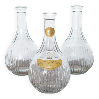 Set of vintage Cognac/Soliflores bottles