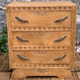 Commode art déco 1930 en bois brut