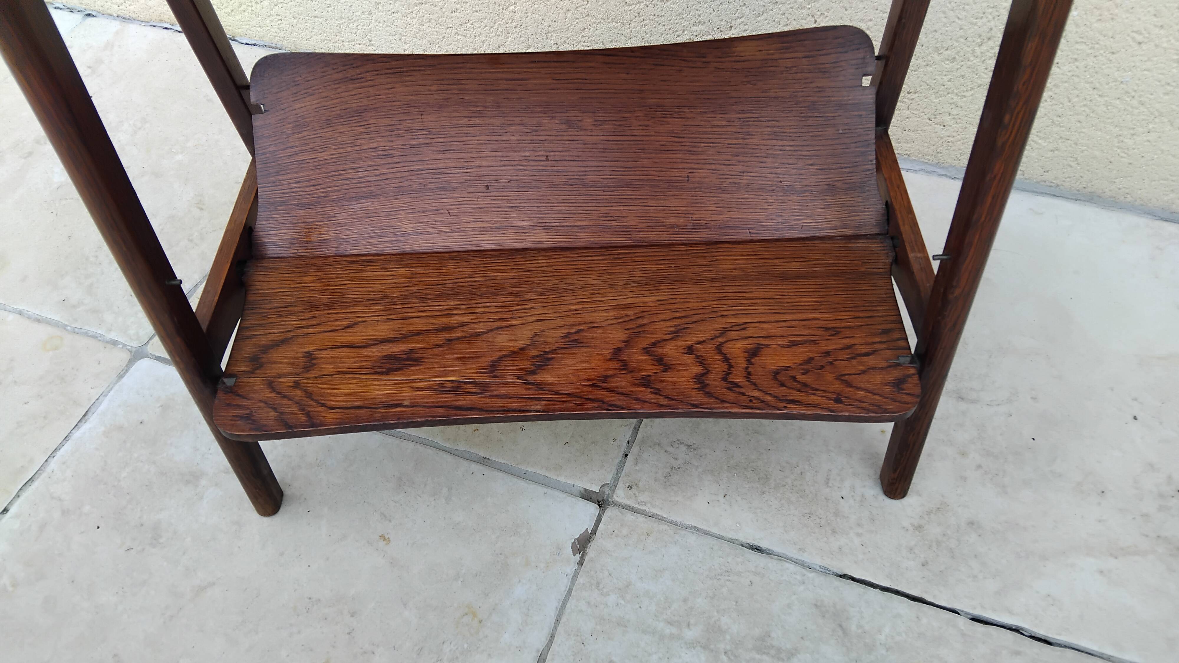 Vintage wooden side table servant from the 1950s.
