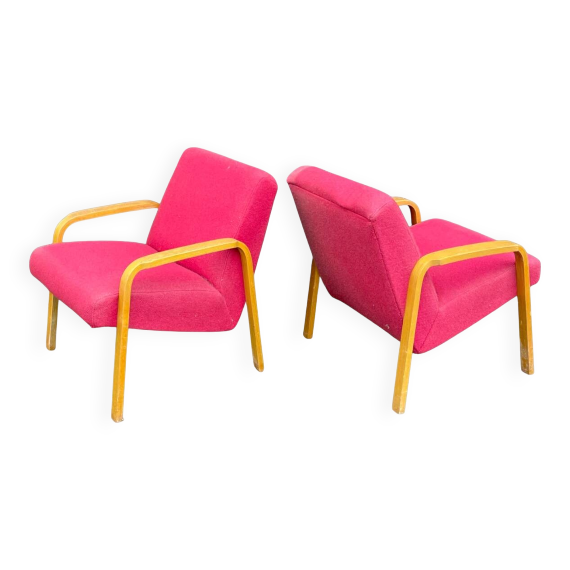 Armchairs by Joseph-André Motte, model 740, Steiner edition, circa 1958.