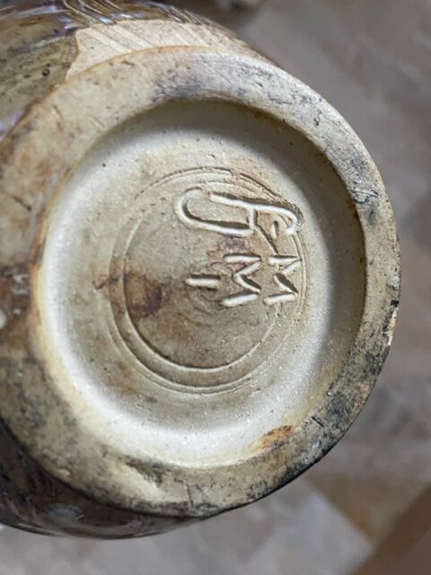 Sandstone vase signed, circa 1940