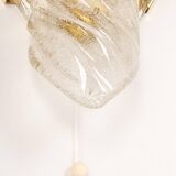 Paire de grandes appliques murales angulaires en verre Murano par Hillebrand, Allemagne, années 1960