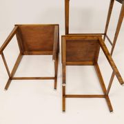 Nested tables in Art Deco style made of mahogany and stained birch, NK Sweden, 1940s.