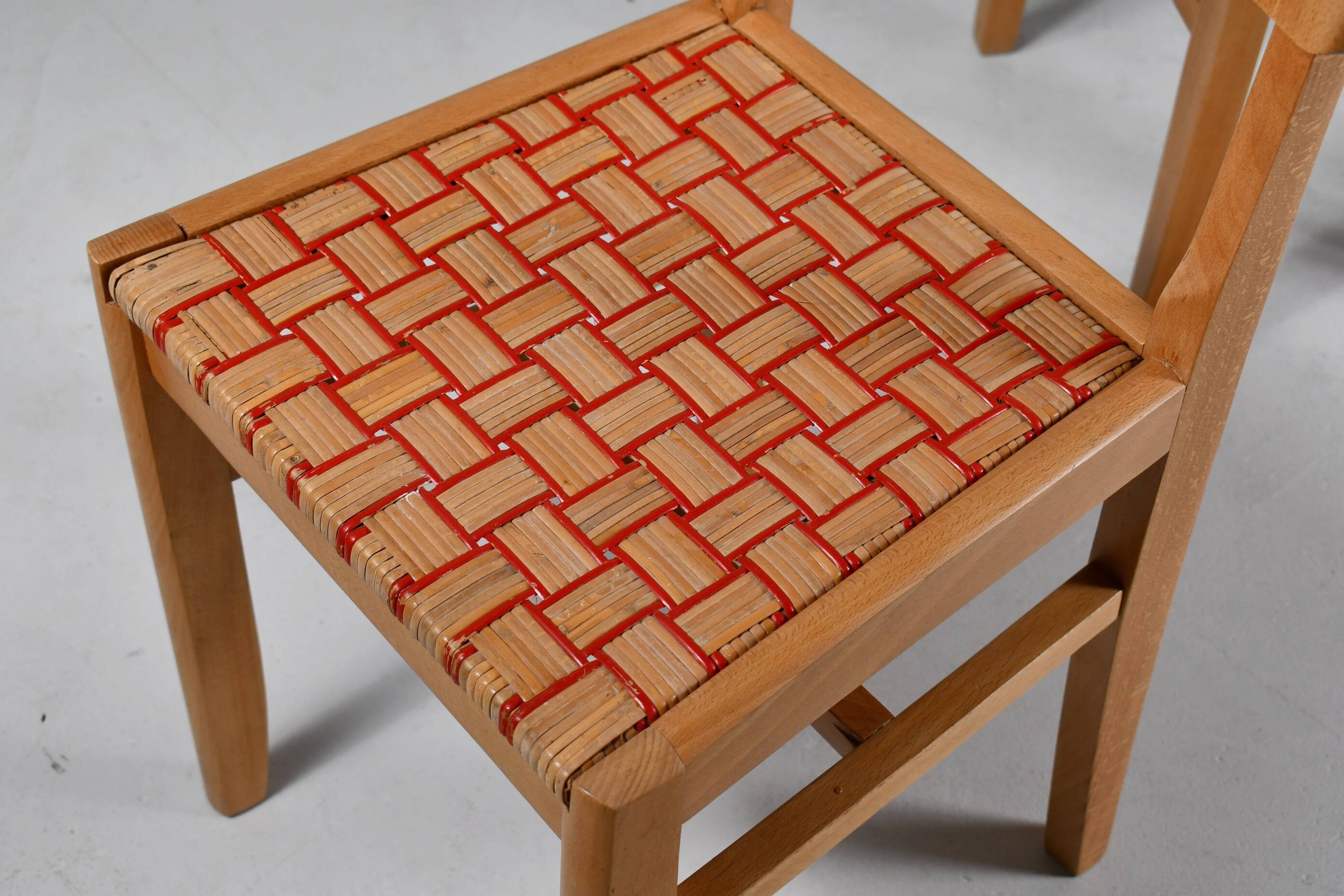 Vintage dining chairs x4 1950s by Pierre Cruège