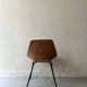 Barrel chair wood & metal by Pierre Guariche for Steiner Paris 1950