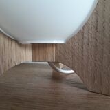 Pair of opaline bedside lamps