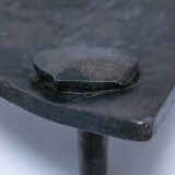 Brutalist metal pocket with patinated tripod