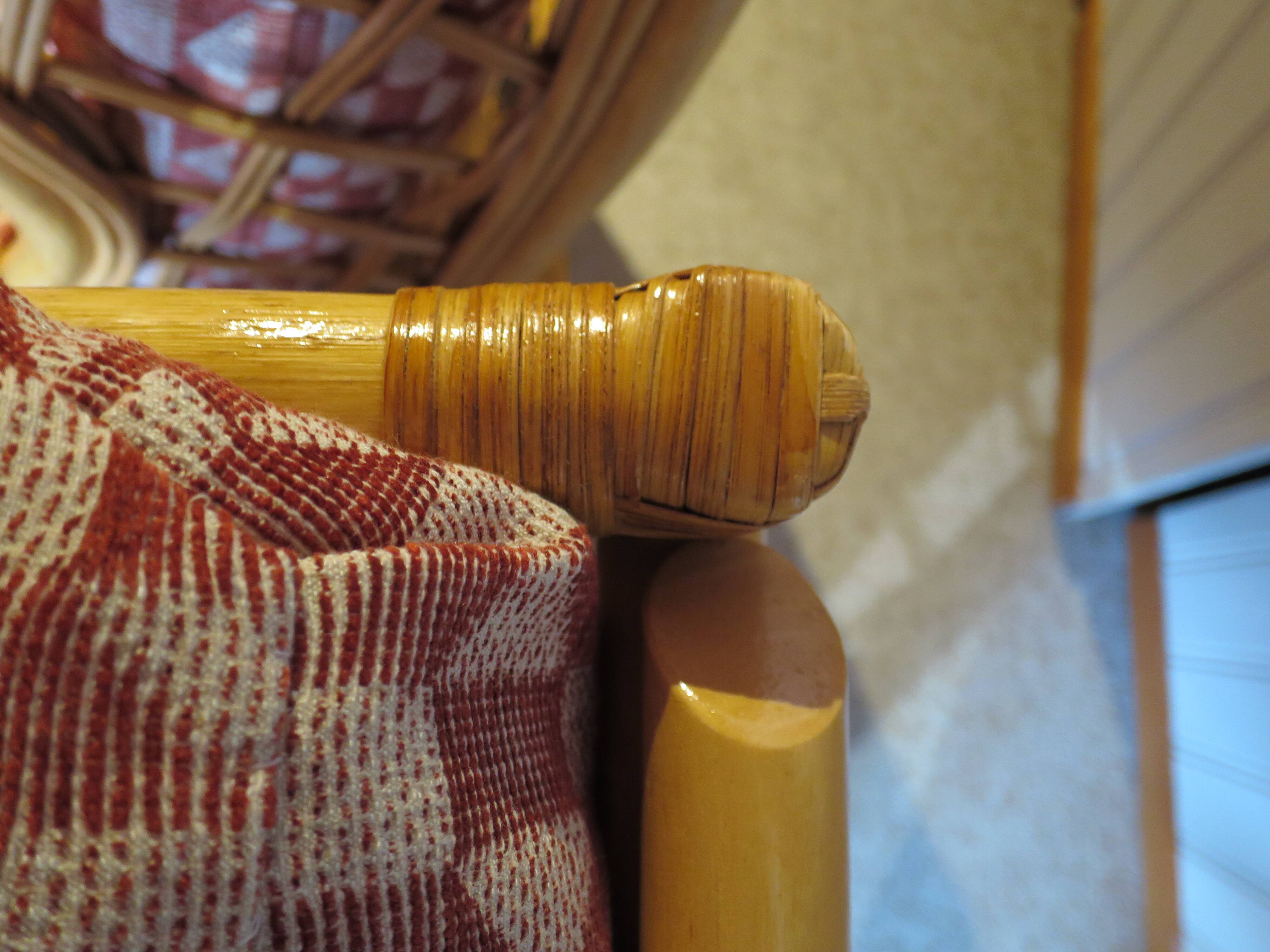 Vintage - Set of 2 woven rattan, bamboo and wood armchairs - Natural colour - 1980s