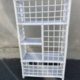 White rattan shelf with braces
